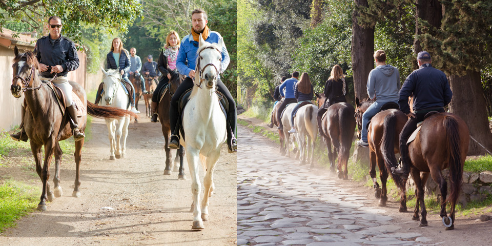 Экскурсия на лошадях по античной Аппиевой дороге в Риме