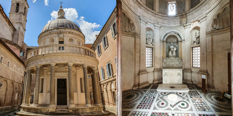 Темпьетто Браманте необычное место в Риме